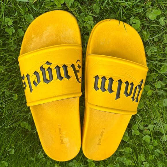 ❤️ Palm Angels yellow pool slides - men size 11 ❤️ - Picture 4 of 4